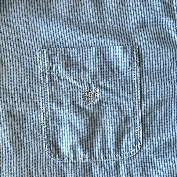Chaps big & tall stripe cotton long sleeve button down shirt 3XB / 3TF - Picture 7 of 12
